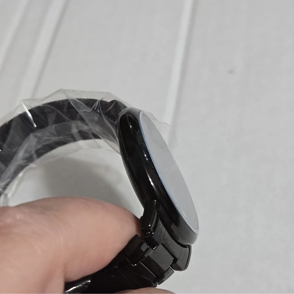 Bofan BF0012 42mm Black Mens Watch,SS Retractable Band,Water Resist,Quartz